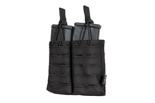 Laser-Cut MOLLE dvojité pouzdro na 2 zásobníky typ M4/M16 - černé