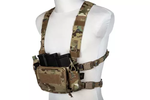 Mikro vesta Chest rig MPC - Multicam (hnědý suchý zip)