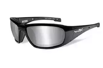 Wiley X® BOSS Grey Silver Flash Gloss Black Frame