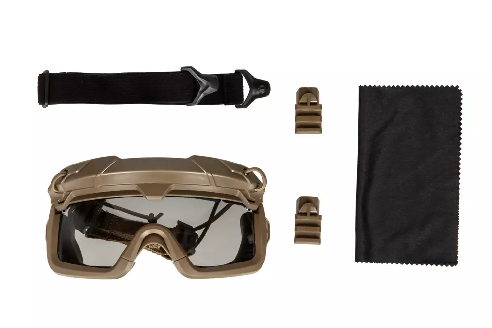 2in1 Tactical Goggles - Tan / Black