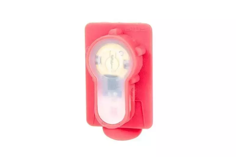 Elektronický popisovač Lightbuck Card Button - růžový (oranžové světlo)