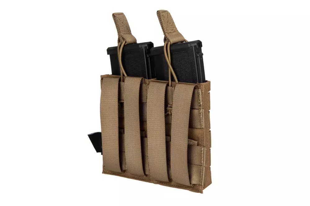 Laser-Cut MOLLE dvojité pouzdro na 2 zásobníky typ M4/M16 - Tan