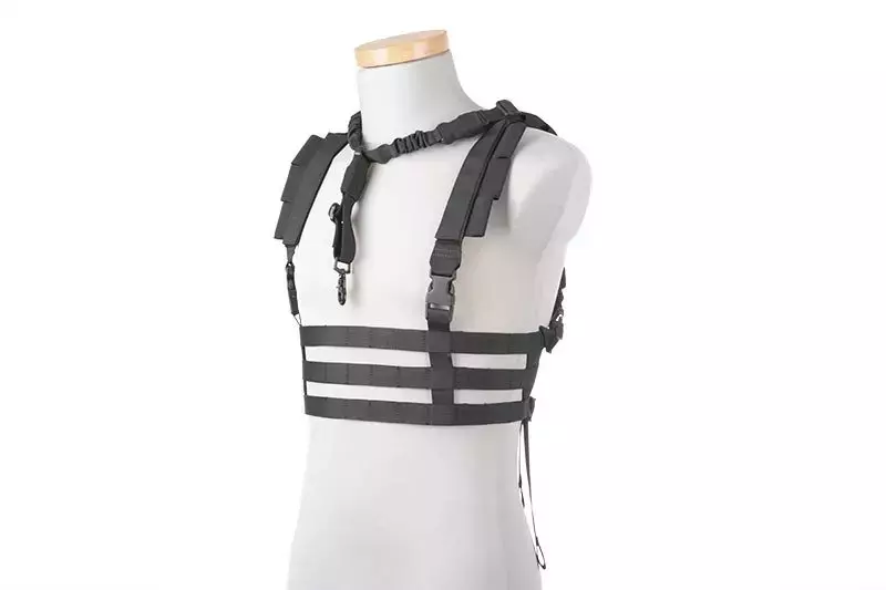 Taktická vesta Chest rig nízkoprofilový typ - černý