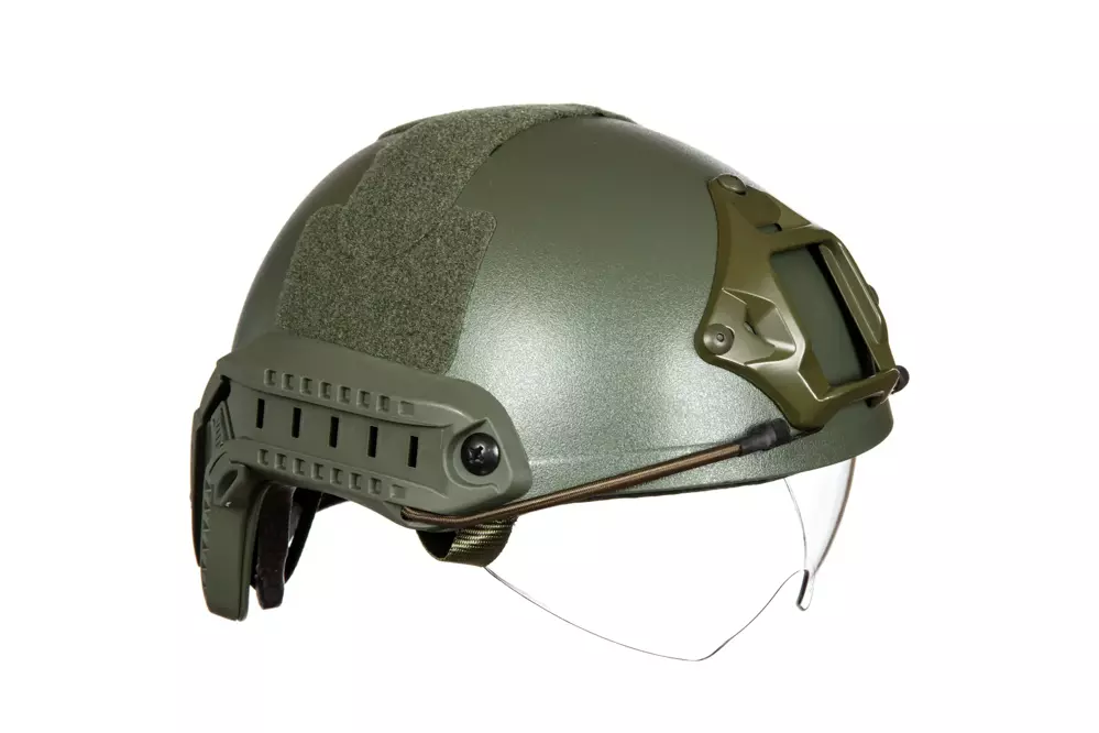 X-Shield MH Helmet Replica With Goggles - Olive