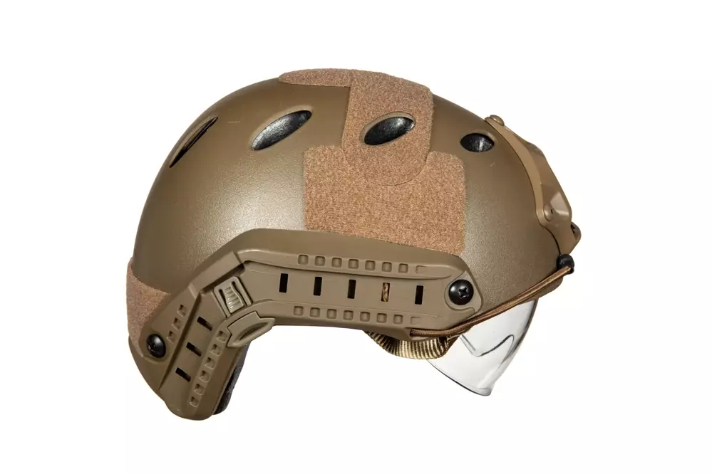 X-Shield PJ Helmet Replica With Goggles - Tan