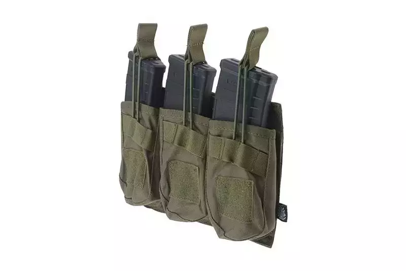 Triple OPEN Pouch for AK Magazines - Olive Drab