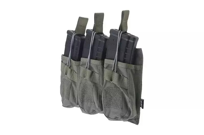 Triple OPEN Pouch for AK Magazines - Ranger Green