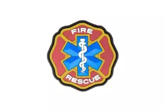 Fire Rescue PVC Patch - Full Color