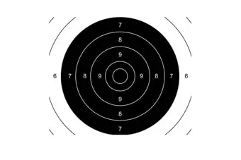 TS-2 PSP Shooting Target Middle - 50 Pcs