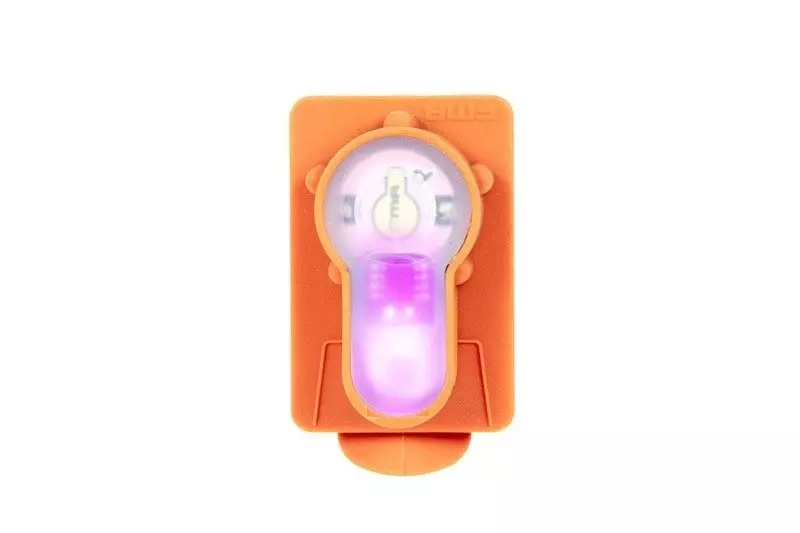 Marqueur électronique Lightbuck Card Button - orange (lumière rose)