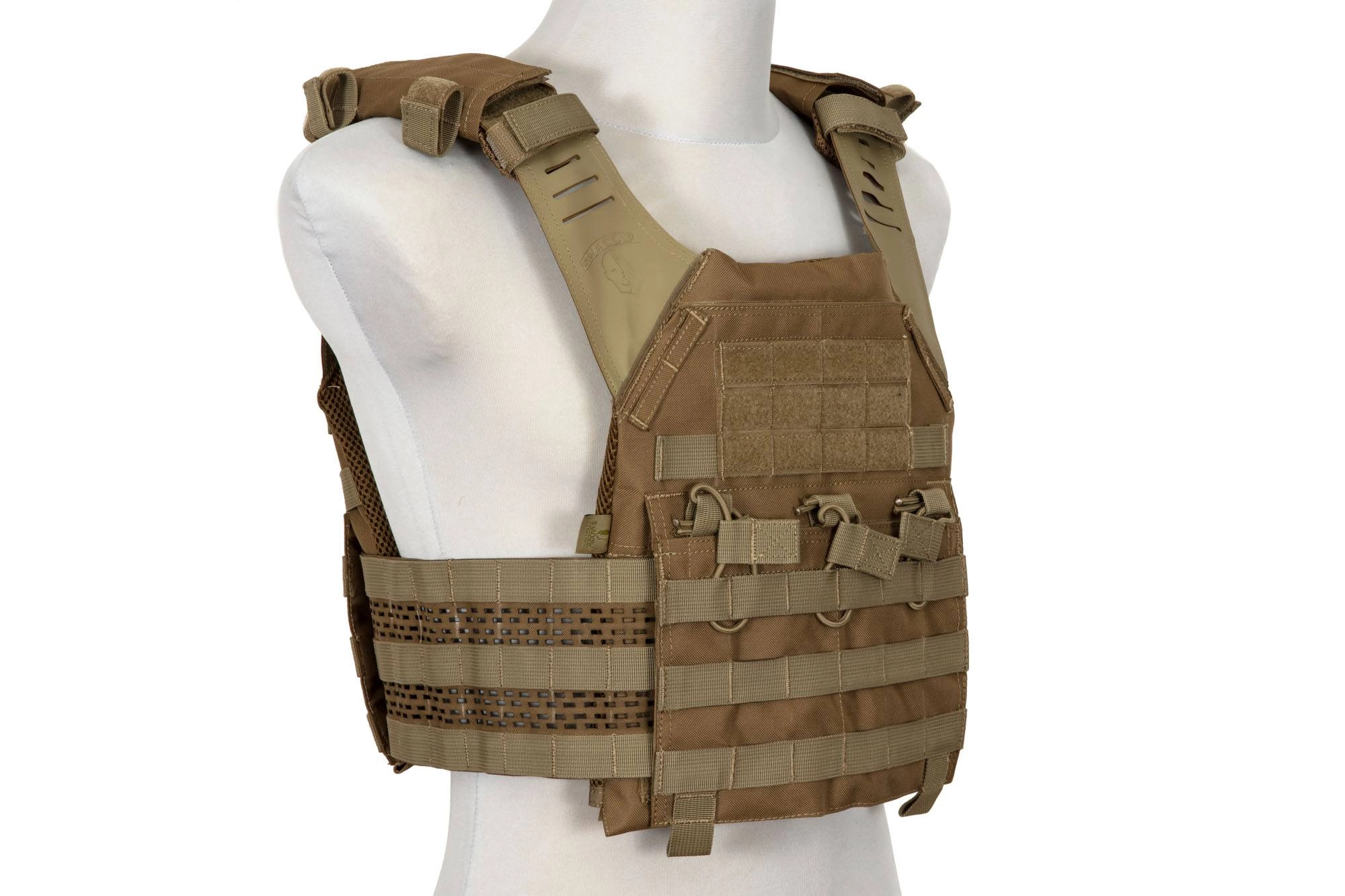 Spartan Plate Carrier Tactical Vest - Coyote Brown