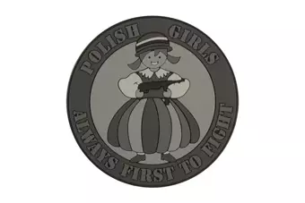 Emblème POLISH GIRLS - PVC - gris