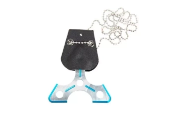 Shuriken náhrdelník/prsten - modrý