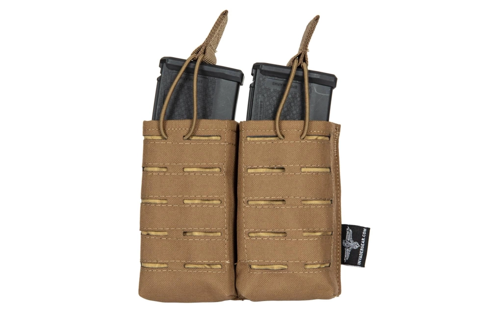 Laser-Cut MOLLE pochette double pour 2 chargeurs type M4/M16 - Tan
