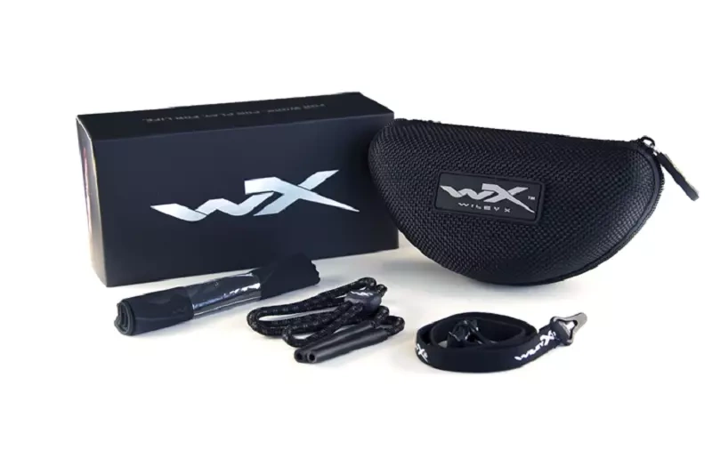 Wiley X® BOSS Grey Silver Flash Gloss Black Frame Glasses