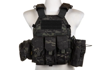 Emerson Gear 6094A Style Plate Carrier Vest with Load Kit MC Black