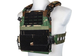 Kamizelka Taktyczna typu Plate Carrier Specna Arms Tactical QR III Woodland