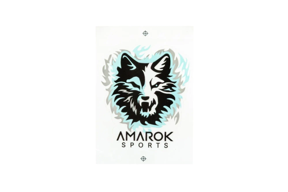Sticker AMAROK 5x4.5cm Wit