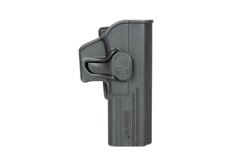 Release Button Holster with Belt Clip for Glock 17 Pistols - Black 