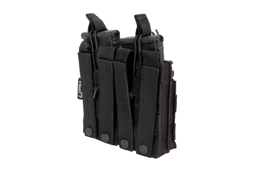 Poche double pour 4 chargeurs de type M4/M16 – noire