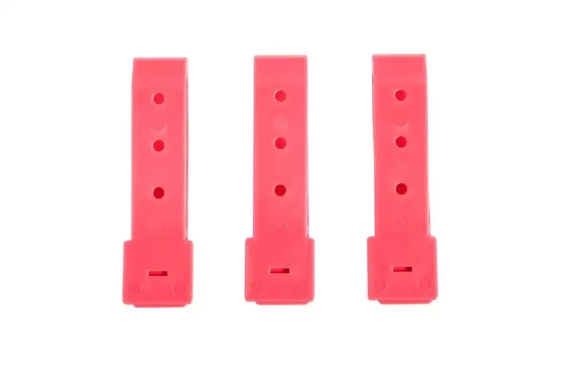 Jeu de 3 boucles en polymère 3" - rose