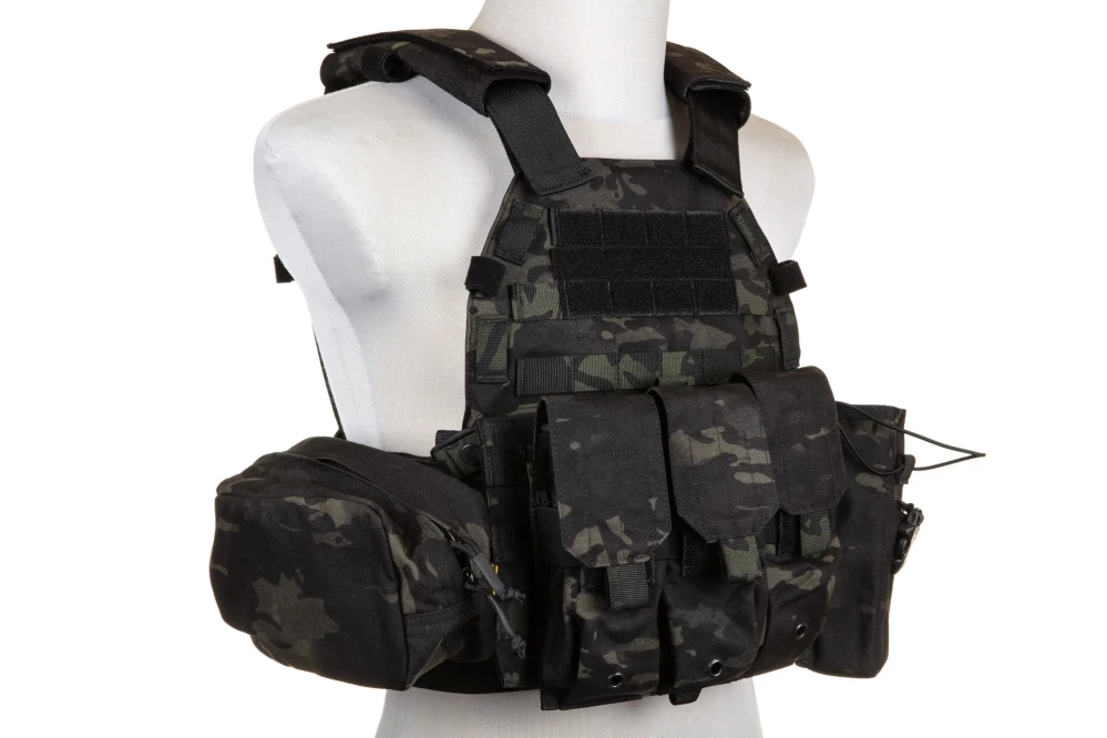 Emerson Gear 6094A Style Plate Carrier Vest with Load Kit MC Black