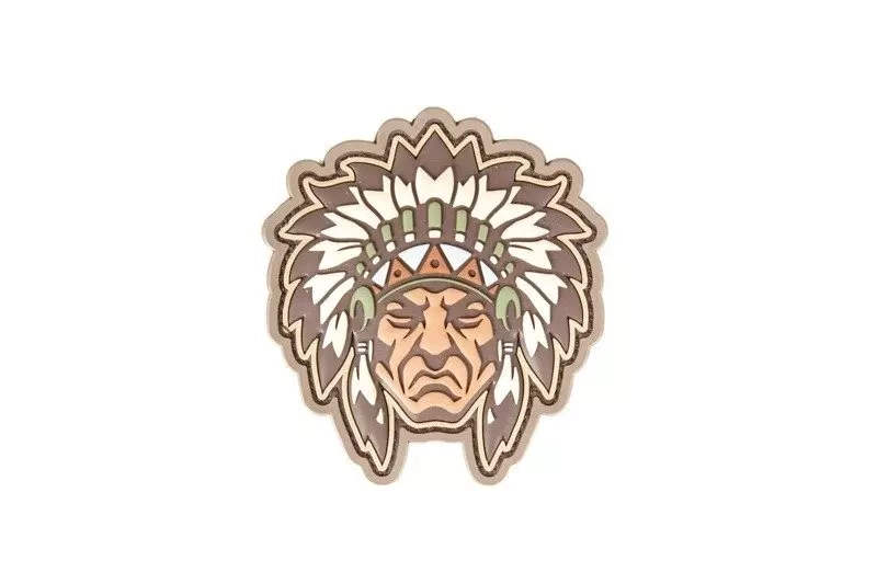 Native American Warrior Head 1 Patch - Multicam