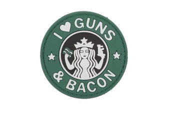 Guns and Bacon - 3D Badge - Green