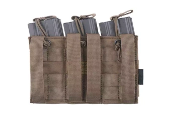 Étui triple Open Top pour chargeurs M4/M16 - brun coyote