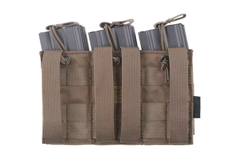 Otevřené trojité pouzdro pro zásobníky M4/M16 - coyote brown