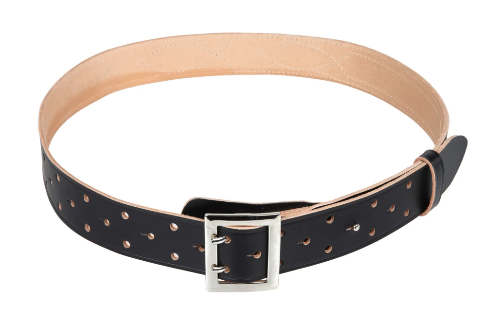 HADA Military Men's Belt Officer Ruby Black