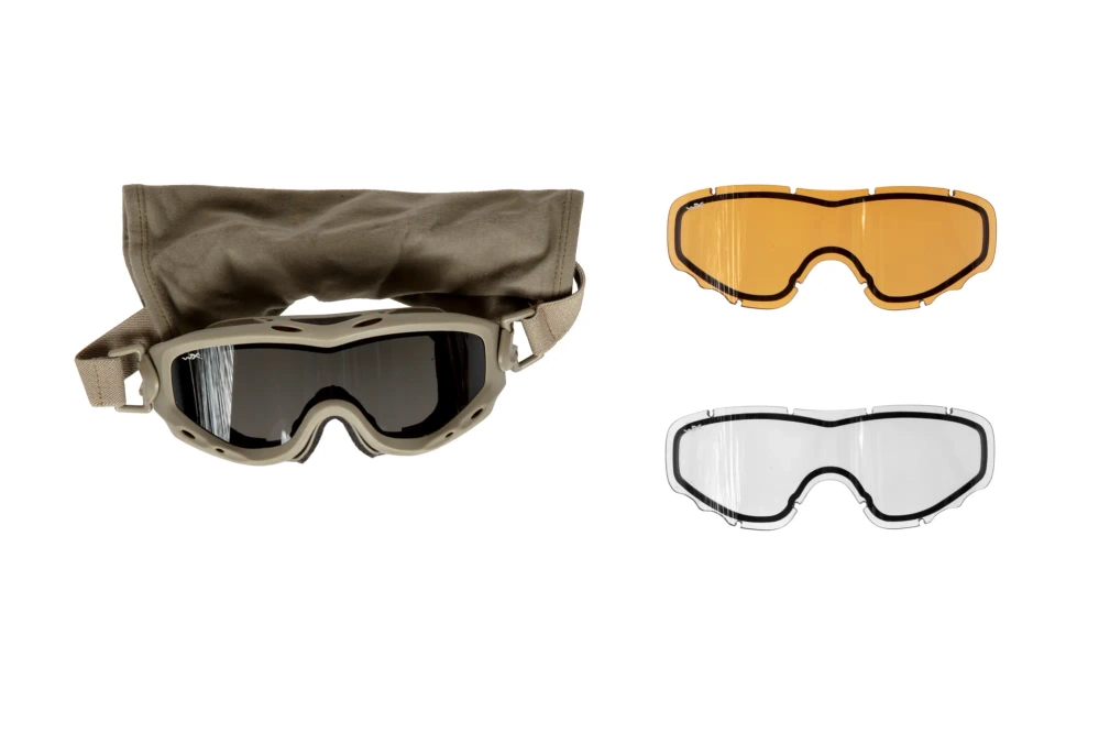 Wiley X® SPEAR Dual Lens Goggles - Matte Tan