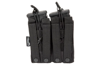 Poche double pour 4 chargeurs de type M4/M16 – noire