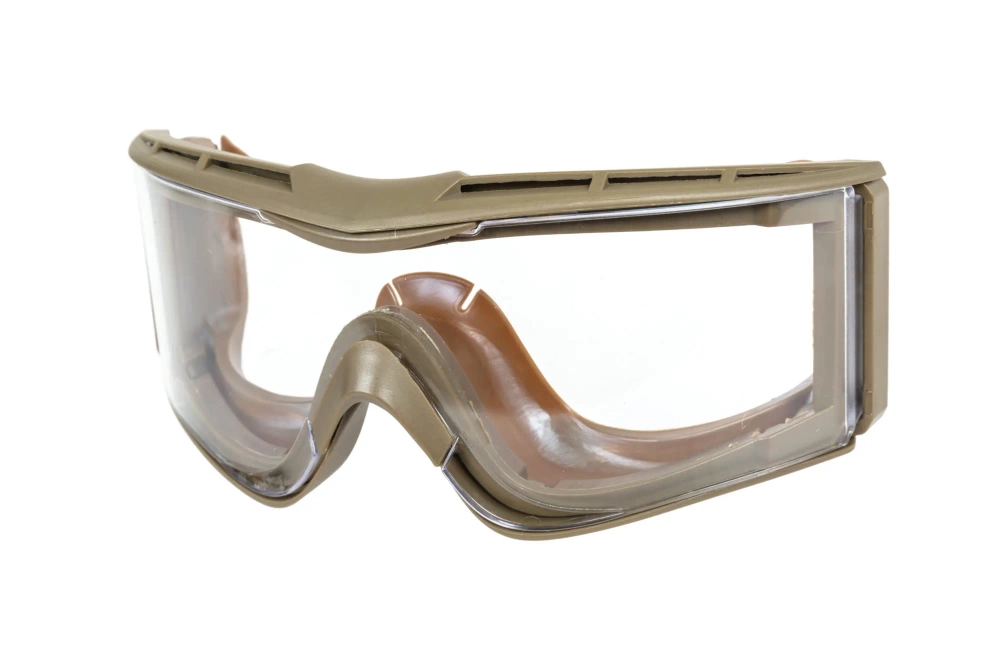 Wosport GG-005 tactical goggles with interchangeable lenses Tan