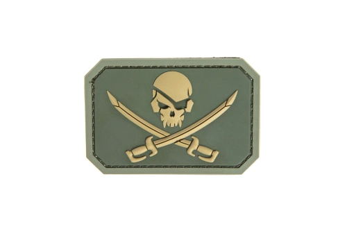 Mil-Spec Monkey Pirate Skull PVC Patch Olive