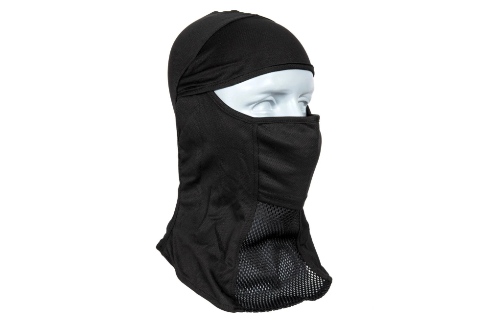 Cagoule légère avec protecteur facial - noir