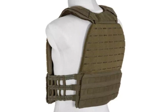 Gilet tactique type plate carrier mOLLE /laser-cut - vert olive