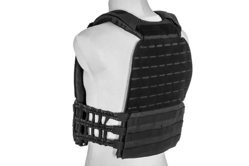 MOLLE/Laser-Cut Plate Carrier Tactical Vest - Black