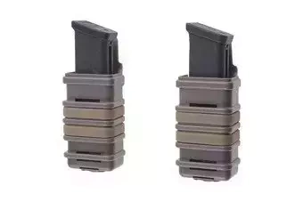 Jeu de 2 pochettes FAST (cross) pour chargeurs pistolet owe - dark earth