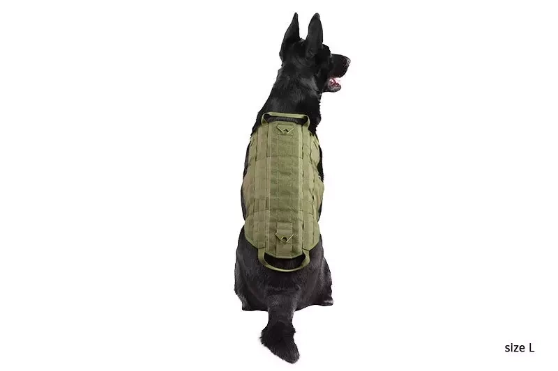 Gilet tactique pour chien - vert olive
