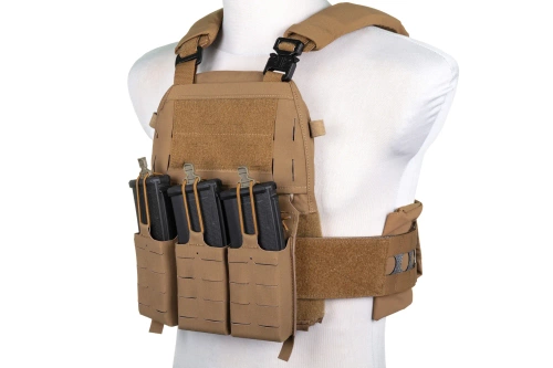 Plaatdrager Wosport VE-75 tactisch vest Coyote Bruin
