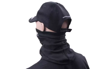 Sweat-shirt thermique imprimé à demi-fermeture éclair - NOIR