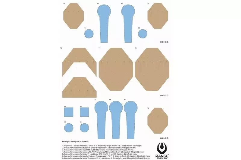 Cibles de tir One Target - 50 pièces. (carton)