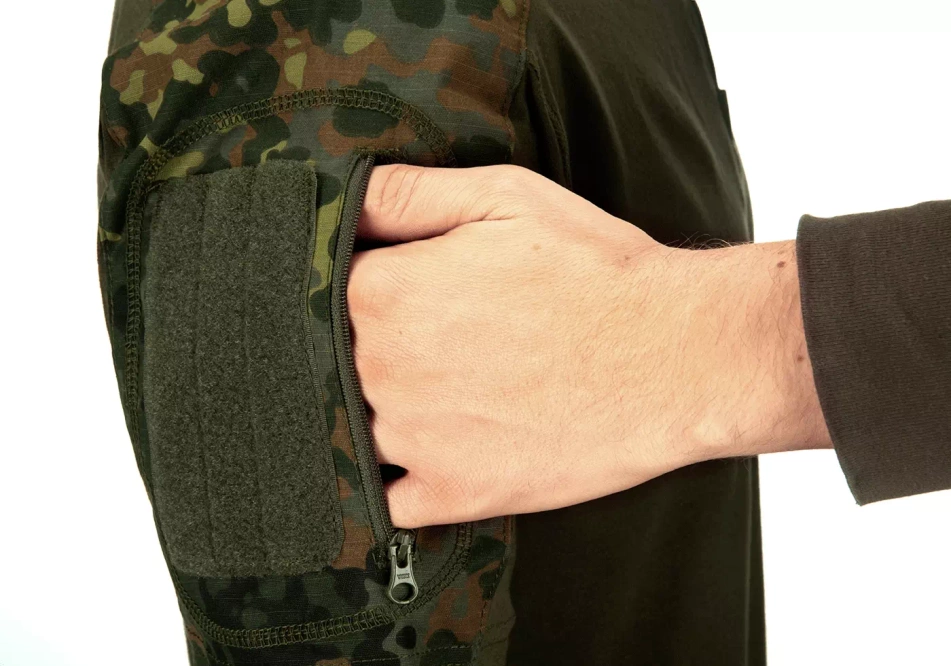 Combat Shirt With Short Sleeves - Flecktarn