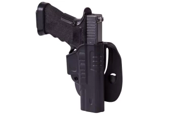 Holster Fast Draw avec rabat de ceinture pour pistolets Glock 17 - noir