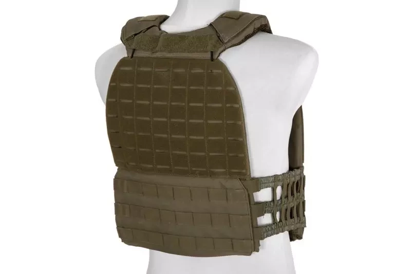 Taktická vesta typ plate carrier mOLLE /laserový řez - olivově zelená