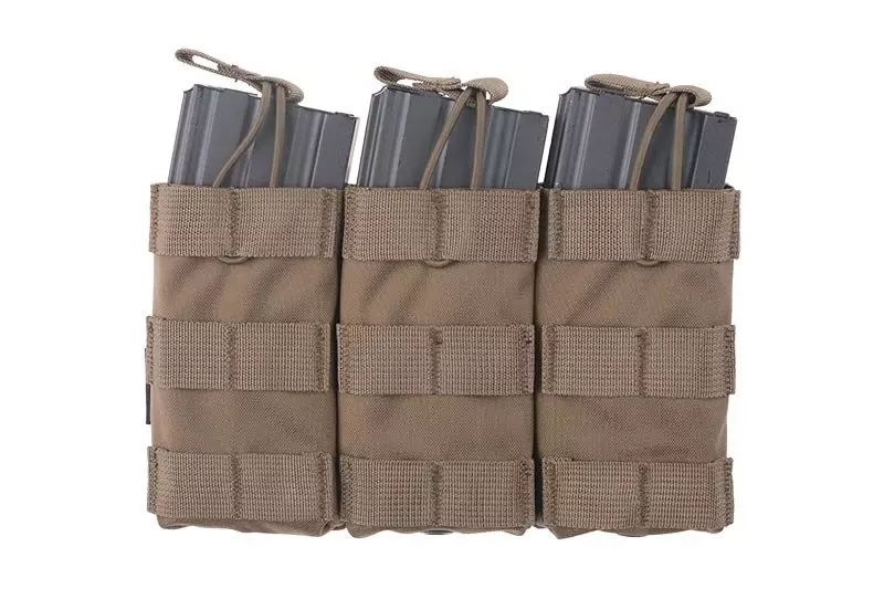 Étui triple Open Top pour chargeurs M4/M16 - brun coyote