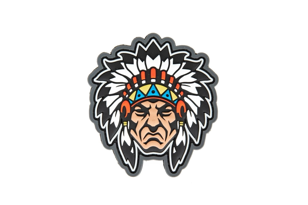 Patch Tête de guerrier amérindien 1 - Pleine couleur