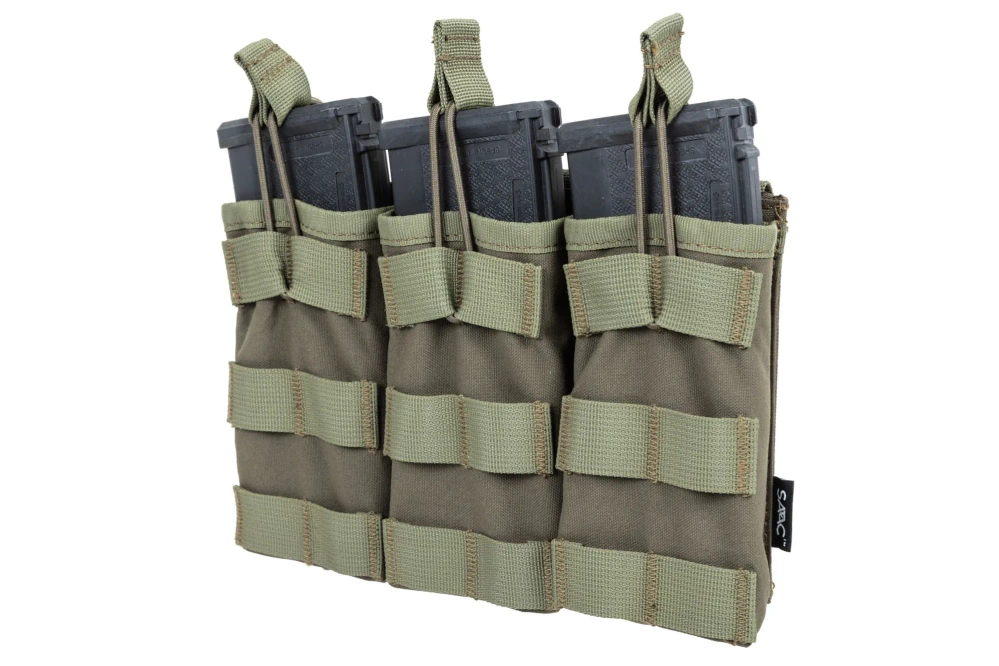 Trojitý otevřený nabíječ pro zásobníky M4/M16 Specna Arms Tactical Olive