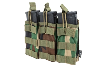 Trojitý otevřený nabíječ pro zásobníky M4/M16 Specna Arms Tactical Woodland